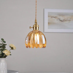 Modern Retro Glass Flower Pendant Light
