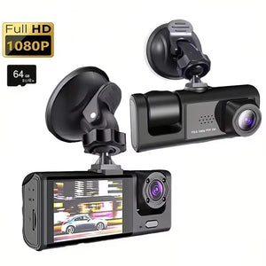 1080P Three Camera Dash Cam With Ir Night Vision Loop Recording 1005008781966705-Y30B-no card