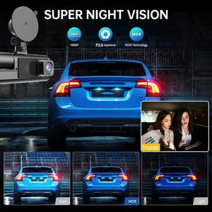 1080P Wifi Three Lens Car Dash Cam With Front Rear Inside 1005009844997448-X85-WIFI-3CAM-NONE