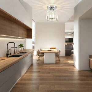 GlareFusion Modern Nordic Crystal Glass LED Ceiling Light