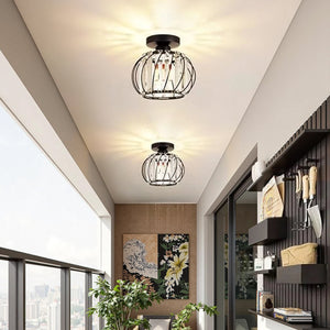 Modern Creative Lantern Shape Glass Ceiling Light