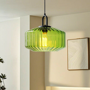 Nordic Modern Vintage Striped Glass Pendant Light