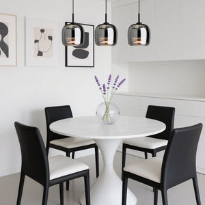 Glarefusion Modern Black Glass Pendant Light