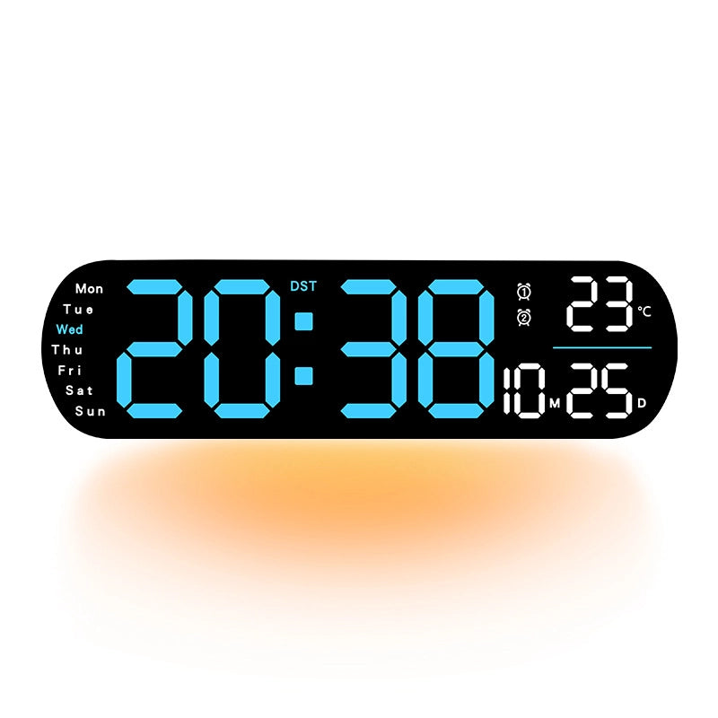 Creative New Wall Clock Multi-function Clock Living Room Clock Large Screen LED Digital Alarm Clock Timing 5502