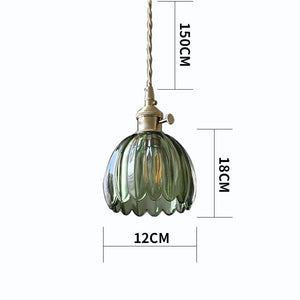 Modern Retro Glass Flower Pendant Light