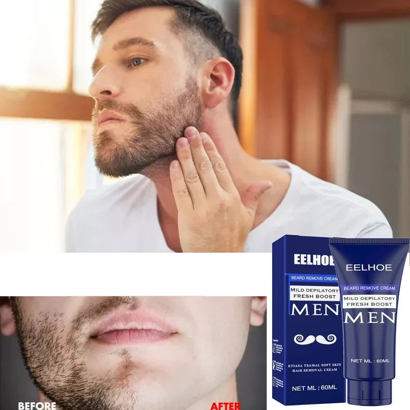 Men's Painless Hair Removal Cream for Beard and Body