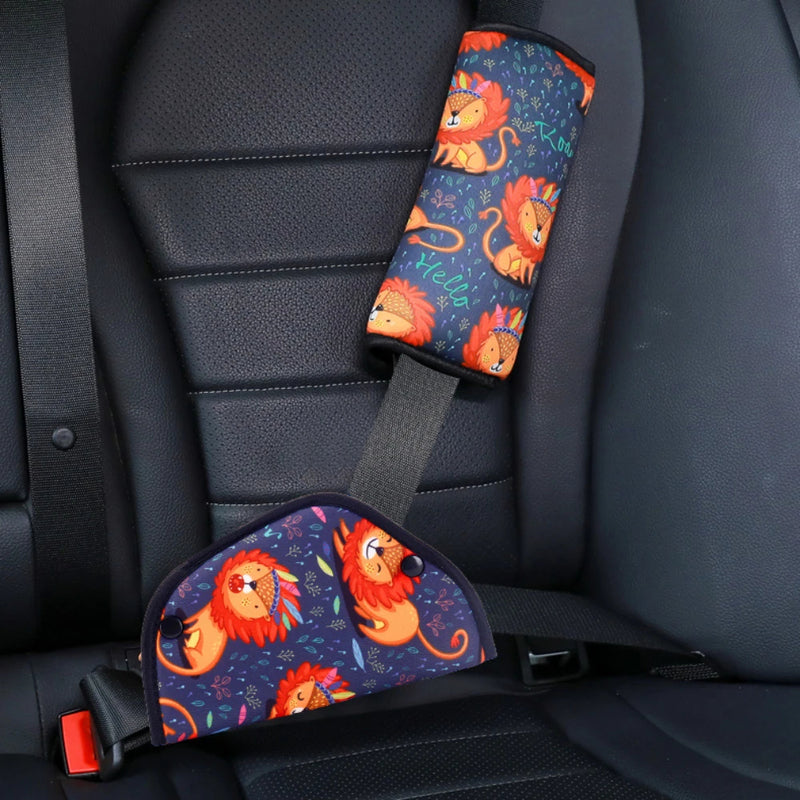 Cartoon Seat Belt Pad for Kids, Anti-Neck Safety Shoulder Cushion