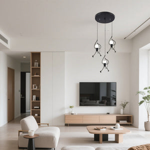 Modern Creative Little People Adjustable Pendant Light