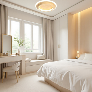 Modern Round Ring Metal Acrylic Ceiling Light