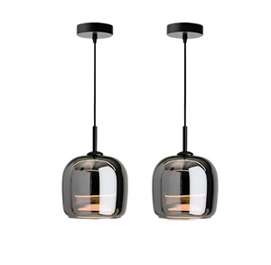 Glarefusion Modern Black Glass Pendant Light