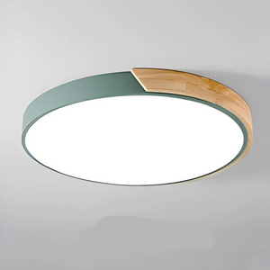 Glarefusion LED Modern Ultra Thin Wood Ceiling Light