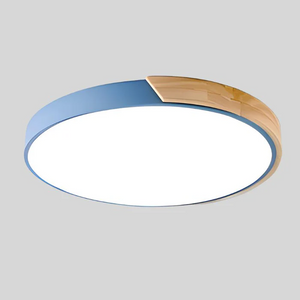 Glarefusion LED Modern Ultra Thin Wood Ceiling Light