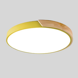 Glarefusion LED Modern Ultra Thin Wood Ceiling Light