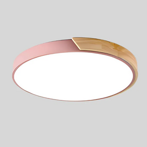 Glarefusion LED Modern Ultra Thin Wood Ceiling Light