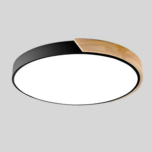 Glarefusion LED Modern Ultra Thin Wood Ceiling Light
