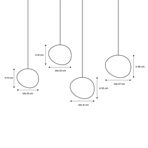 Nordic White Pebble Pendant Light