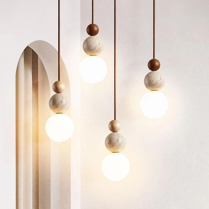 Modern Simple Travertine Pendant Lamp