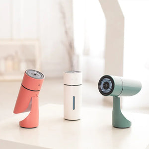 260Ml Wireless Ultrasonic Cool Mist Humidifier With Led Night Light 1005002388146817-White