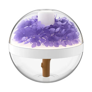 270Ml Usb Rechargeable Ultrasonic Humidifier With Led Light Flower Design 1005005870231987-Purple