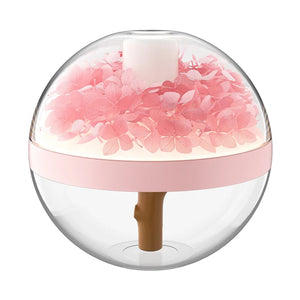 270Ml Usb Rechargeable Ultrasonic Humidifier With Led Light Flower Design 1005005870231987-Purple