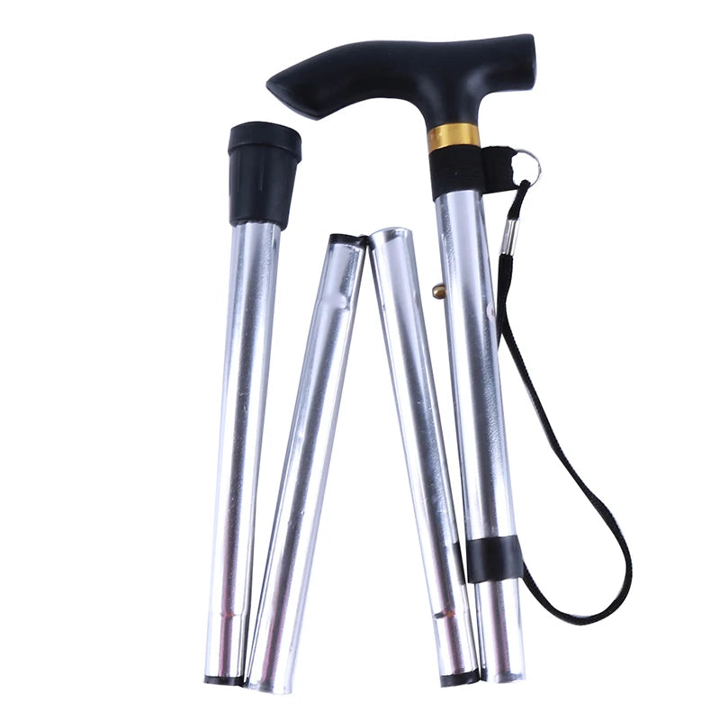 Folding Adjustable Aluminum Walking Cane with T Handle Grip