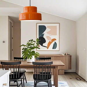 Modern Vintage Bauhaus Orange Pendant Light