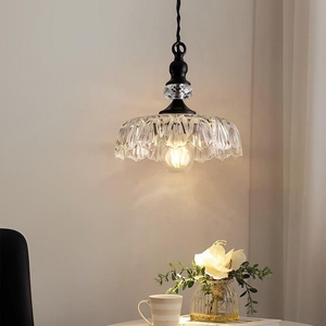 Chic Glass Flower Pendant Light