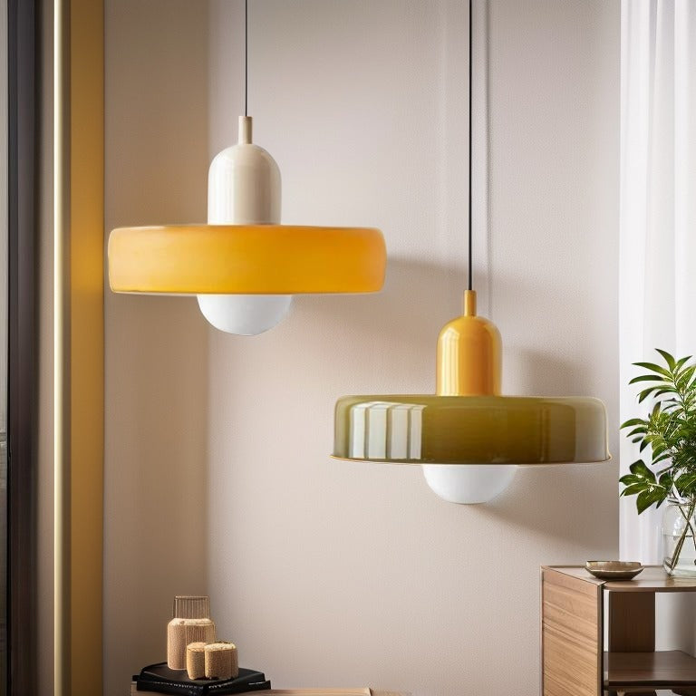 Glarefusion Modern Bauhaus Glass LED Pendant Light