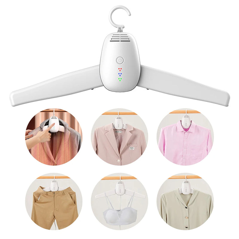 Foldable Electric Clothes Dryer Hanger with Heat and Sterilizer