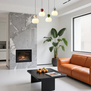 Glarefusion Cream Art Deco Pendant Light