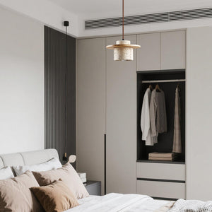 Modern Chic Travertine Pendant Light