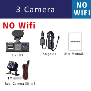 3 Channel Wifi Car Dvr Dash Cam With Cabin Camera 1080P 1005009045171650-Wifi-3 Camera-BL