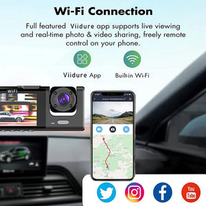 3 Channel Wifi Car Dvr Dash Cam With Cabin Camera 1080P 1005009045171650-Wifi-3 Camera-BL