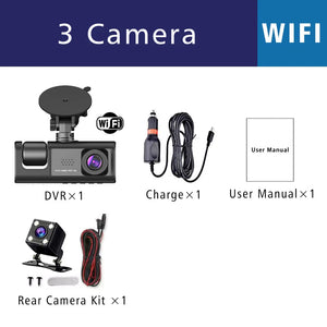 3 Channel Wifi Car Dvr Dash Cam With Cabin Camera 1080P 1005009045171650-Wifi-3 Camera-BL