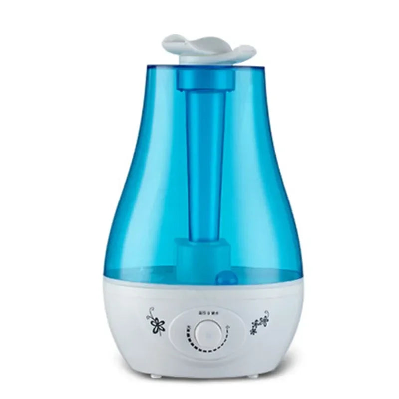 3000Ml Ultrasonic Air Humidifier With Water Shortage Power Protection 4000308369072-Blue-US Plug