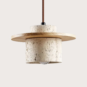 Modern Chic Travertine Pendant Light