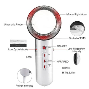 3-in-1 EMS Ultrasonic Slimming Massage Device