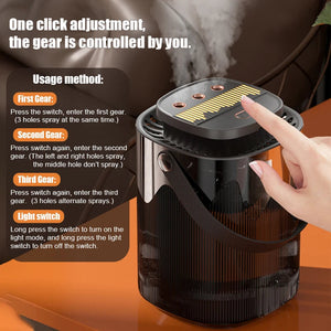 3L Usb Cool Mist Humidifier With Three Outlet Spray And Light 1005007129554113-al