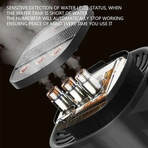 3L Usb Cool Mist Humidifier With Three Outlet Spray And Light 1005007129554113-al