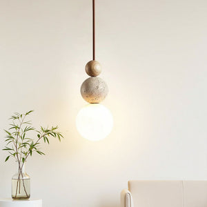 Modern Simple Travertine Pendant Lamp