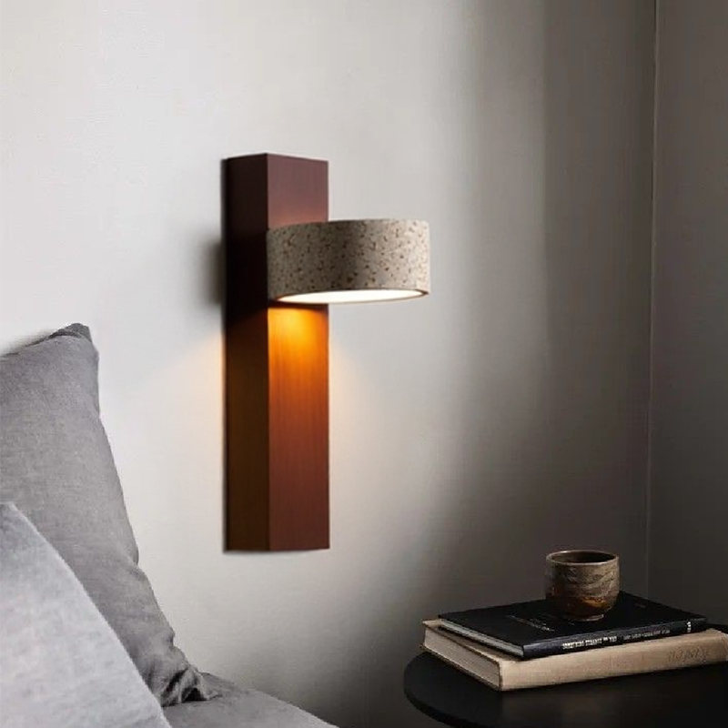 Off-White Travertine Wall Lamp