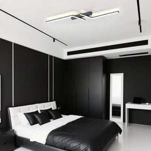 Modern Simple Black Aluminum LED Ceiling Light
