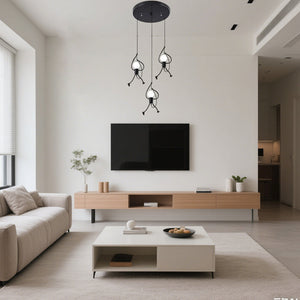 Modern Creative Little People Adjustable Pendant Light