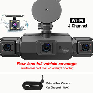 4 Channel Wifi Dash Cam With Front Rear Interior Cameras 1005009916191894-4Ch DVR-32G SD Card