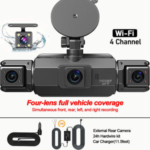 4 Channel Wifi Dash Cam With Front Rear Interior Cameras 1005009916191894-4Ch DVR-32G SD Card