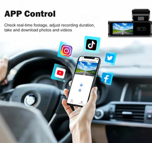 4K Dual Lens Dash Cam With Wifi Night Vision Parking Monitor 1005008032891659-With Rear Camera GPS-64G