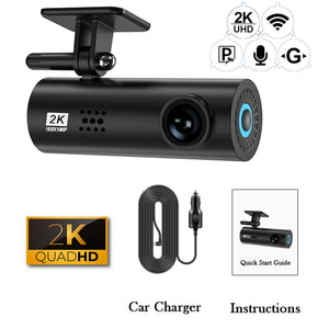 4K Wifi Mini Front Dash Cam With Night Vision Parking Monitor 1005008812410281-4K DVR Hardwire kit-128G