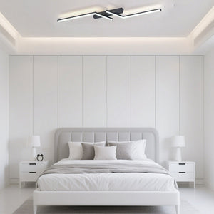 Modern Simple Black Aluminum LED Ceiling Light