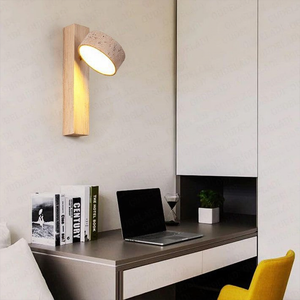Off-White Travertine Wall Lamp