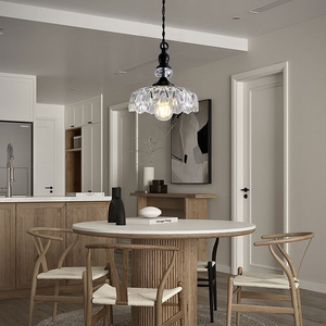 Chic Glass Flower Pendant Light